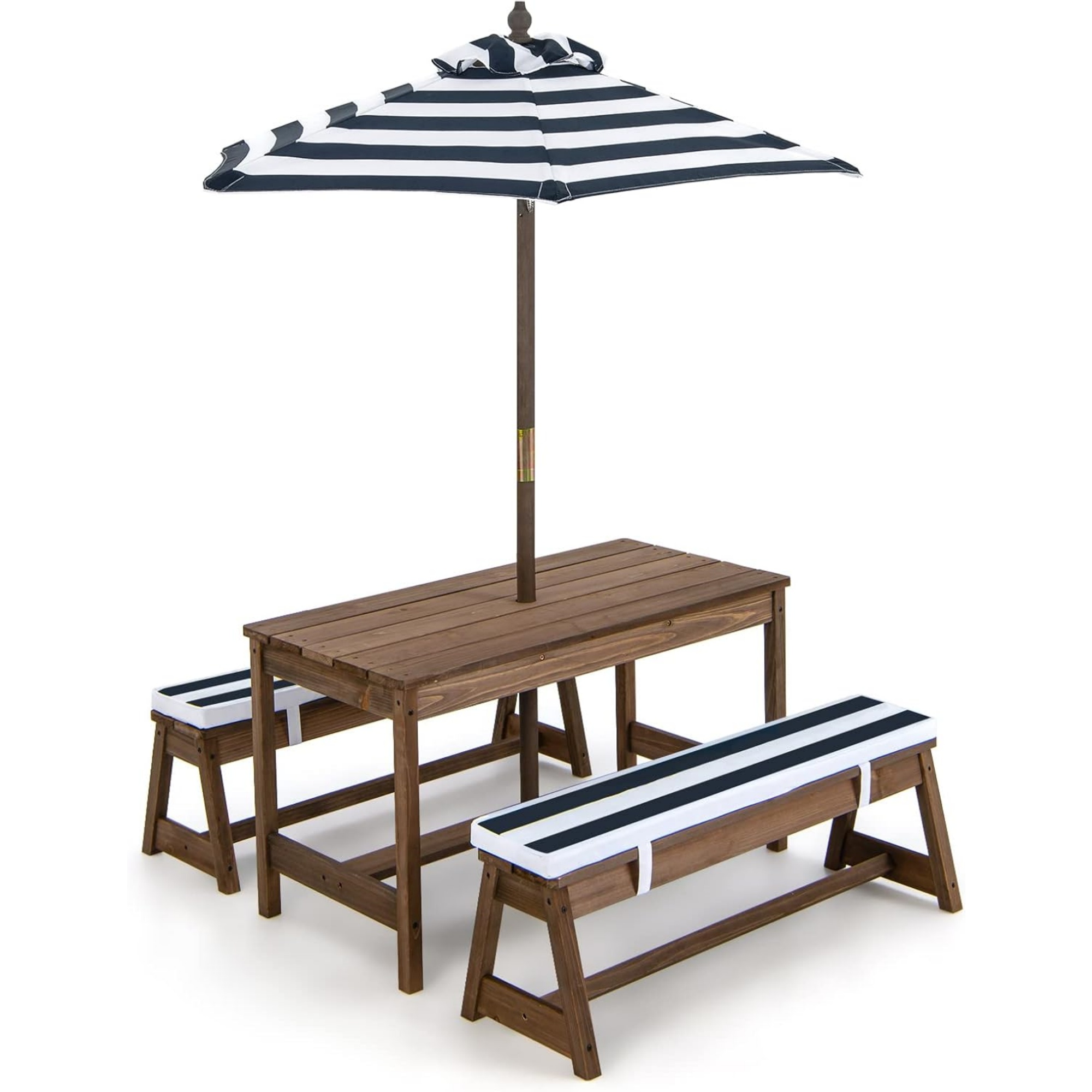 Kids Outdoor Bench Table - 어린이용 접이식 파라솔 피크닉 테이블, 뒷마당용