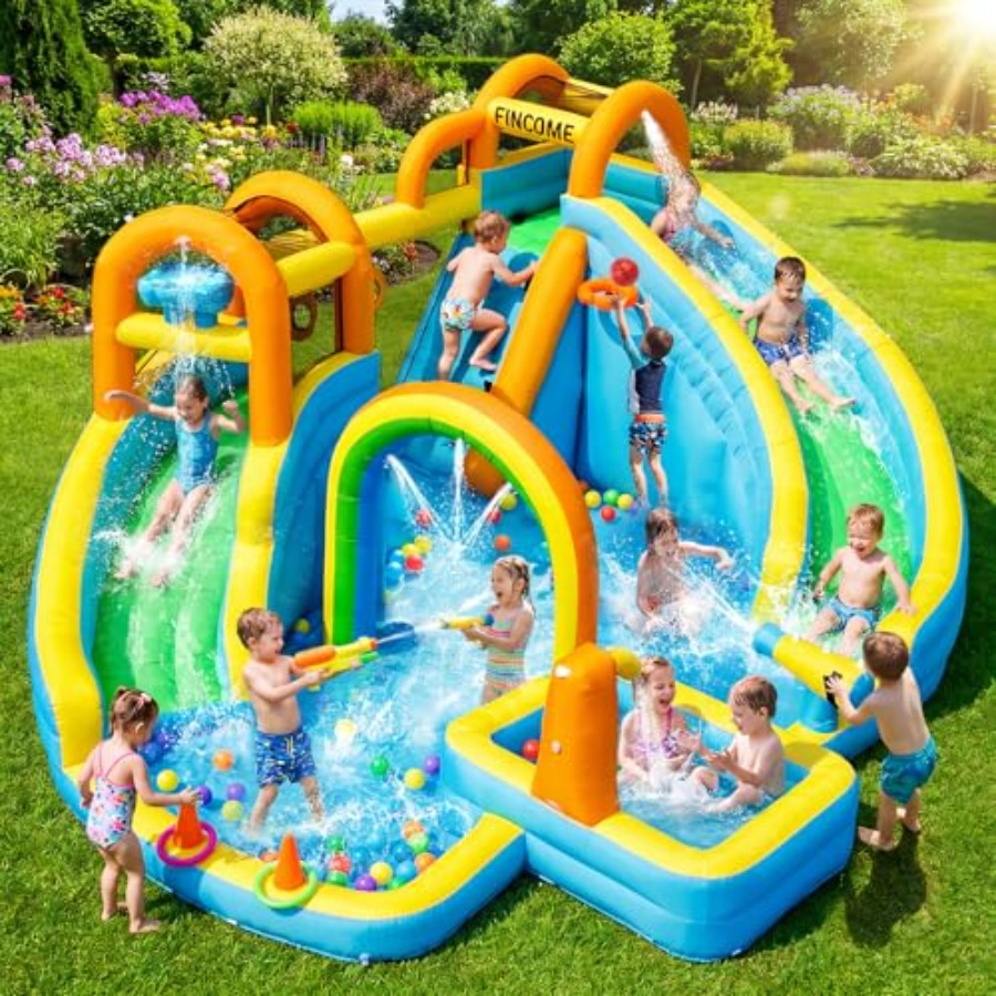 Kids Outdoor Water Slide - 어린이용 야외용 풍선 워터 슬라이드 파크: