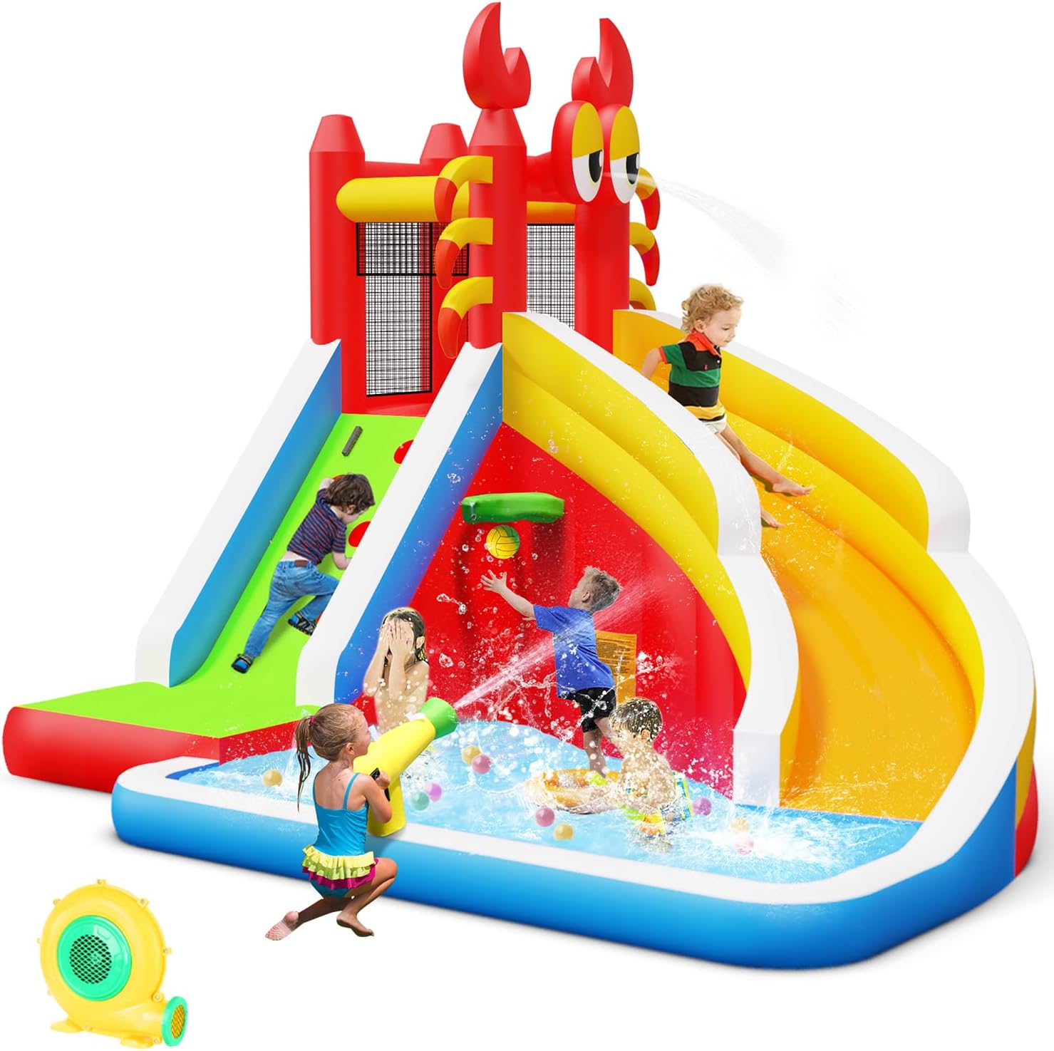 Kids Outdoor Water Slide - 대형 어린이용 물 미끄럼틀 에어바운스 -