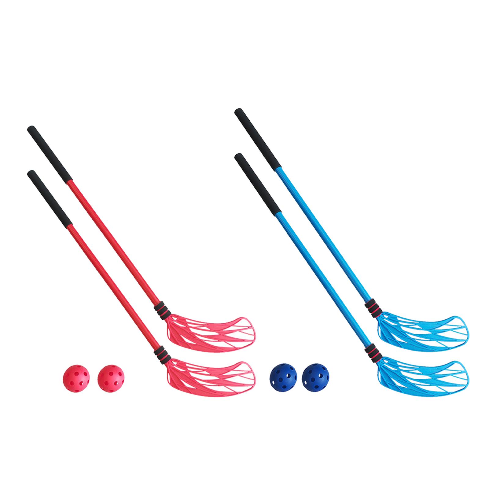 Kids Outdoor Hockey Set - 2개 세트 플로어 하키 스틱 세트