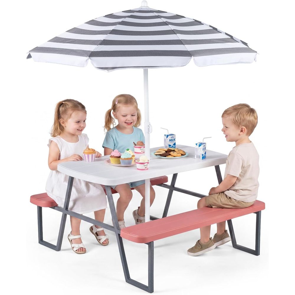 Kids Outdoor Bench Table - 어린이 피크닉 테이블, 유아용 야외 테이블