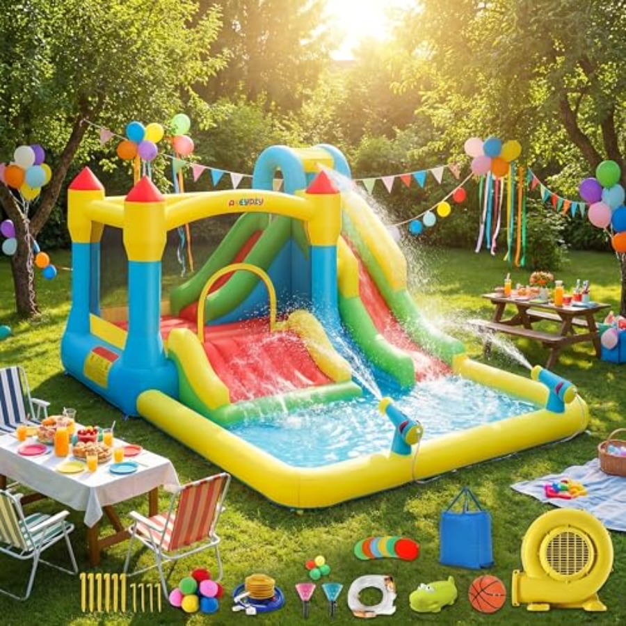 야외/실내용 어린이용 에어바운스 워터 슬라이드(3-12 - Kids Outdoor Water Slide 리뷰 및 가격