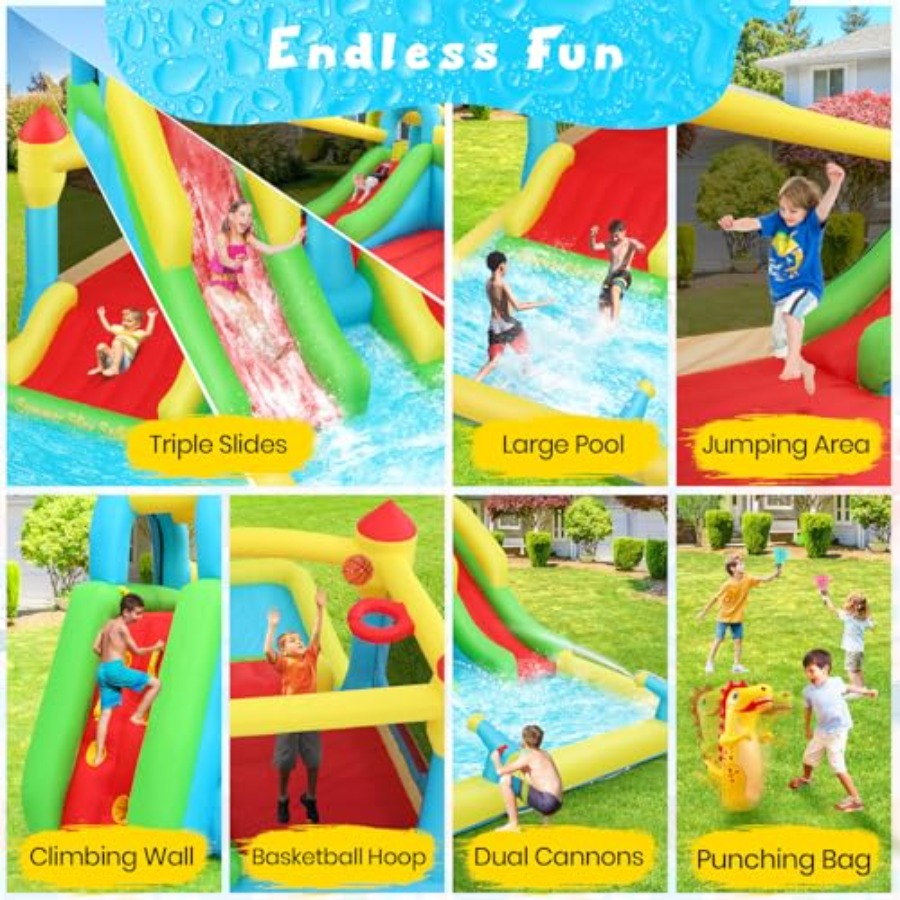 야외/실내용 어린이용 에어바운스 워터 슬라이드(3-12 - Kids Outdoor Water Slide 리뷰 및 가격