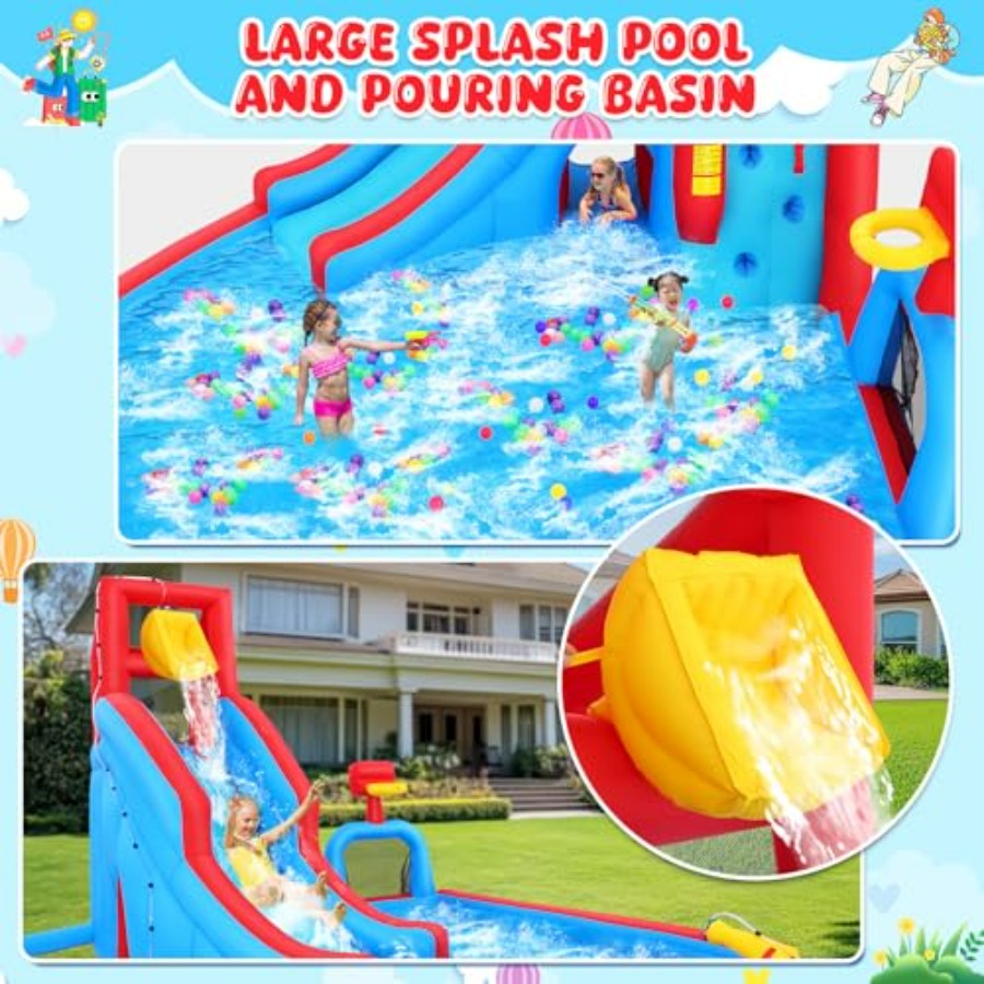 어린이용 뒷마당 야외 물 미끄럼틀 에어바운스 파크: P - Kids Outdoor Water Slide 리뷰 및 가격