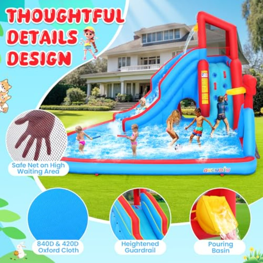 어린이용 뒷마당 야외 물 미끄럼틀 에어바운스 파크: P - Kids Outdoor Water Slide 리뷰 및 가격