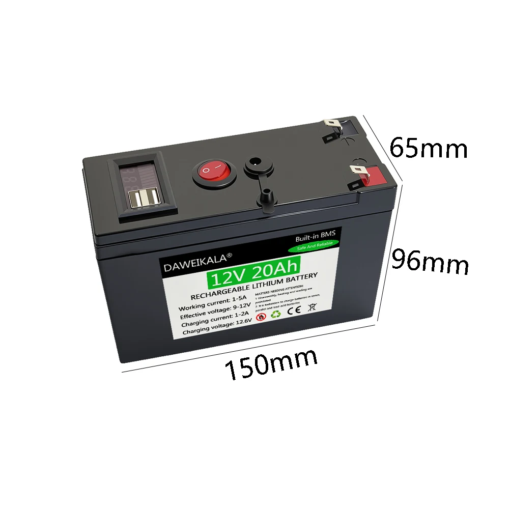 12V 20Ah 충전식 리튬 배터리, 20A BMS 포 - Kids Outdoor Instruments 리뷰 및 가격