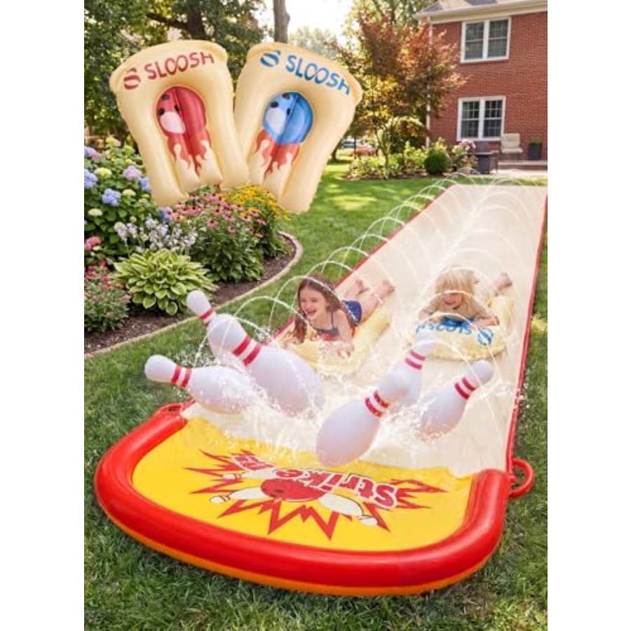 아이들을 위한 마당 야외 놀이: 20피트 잔디밭 물 미 - Kids Outdoor Water Slide 리뷰 및 가격