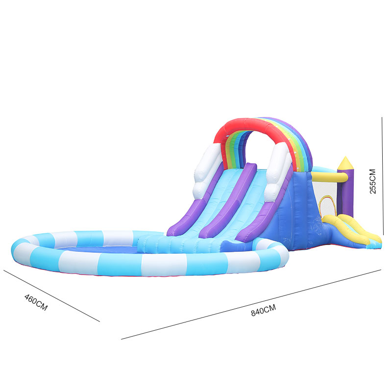 거대 무지개 에어바운스 워터슬라이드 (어린이용 PVC  - Kids Outdoor Water Slide 리뷰 및 가격