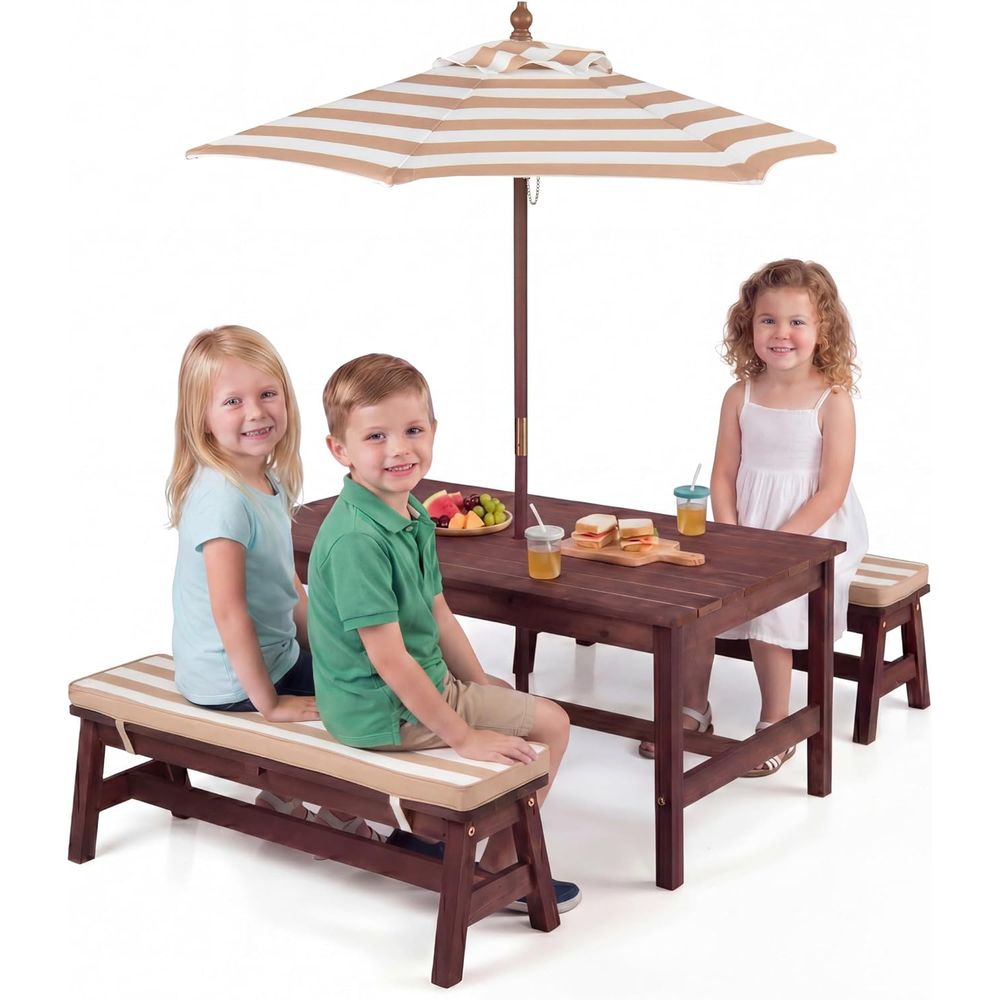 어린이 피크닉 테이블, 대형 42인치 x 23인치 테이 - Kids Outdoor Bench Table 리뷰 및 가격