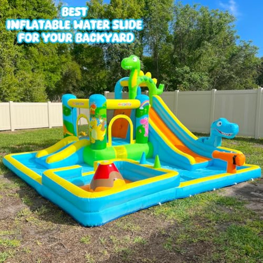 야외 마당용 풍선 워터 슬라이드: 공룡 테마 13-in - Kids Outdoor Water Slide 리뷰 및 가격