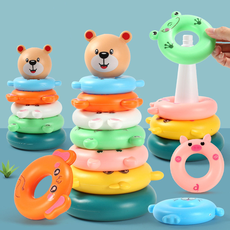 레인보우 스태킹 링 타워 몬테소리 교육용 아기 장난감, - Kids Outdoor Water Toys 리뷰 및 가격