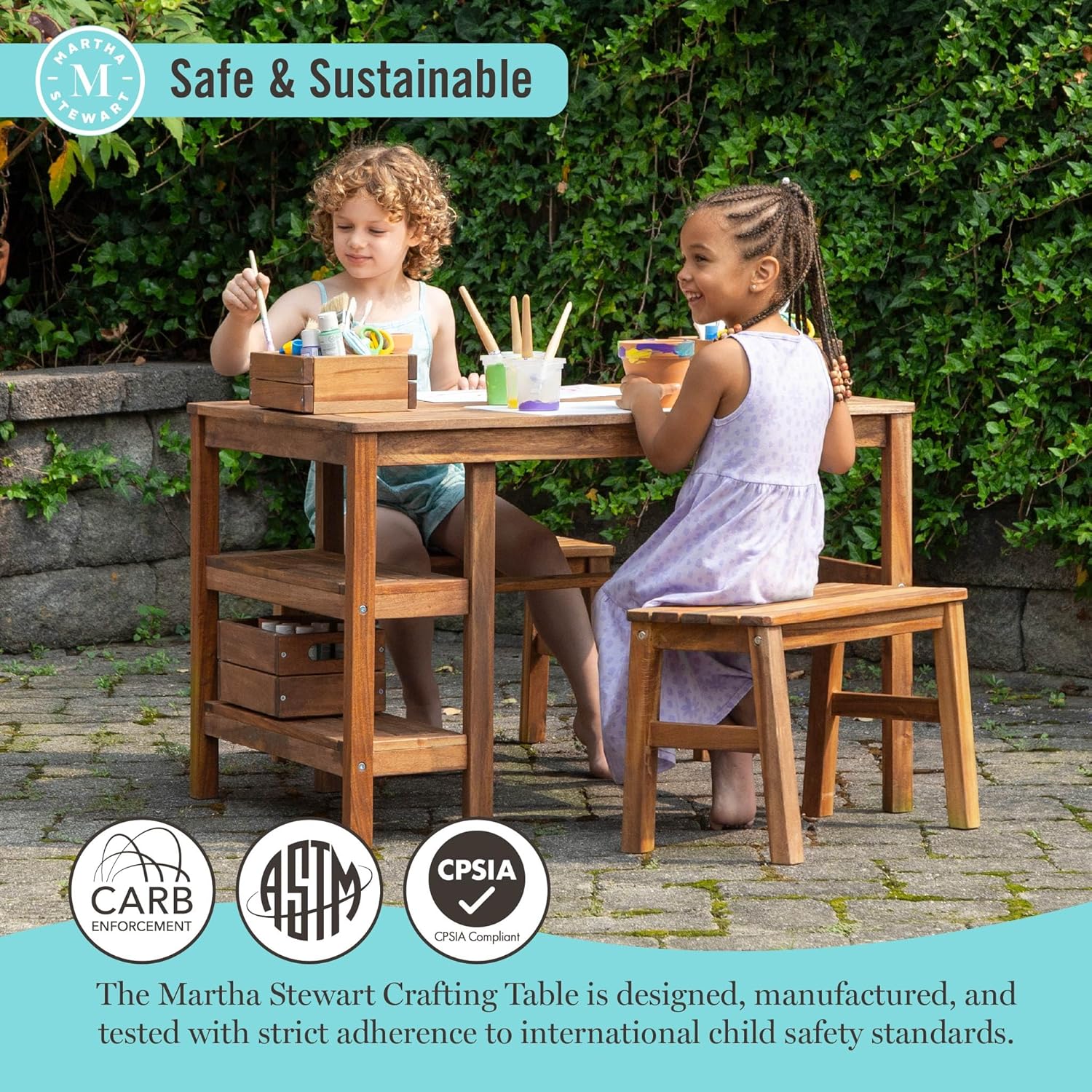 어린이 야외 공예 테이블 및 2인용 벤치 세트: 아카시 - Kids Outdoor Bench Table 리뷰 및 가격
