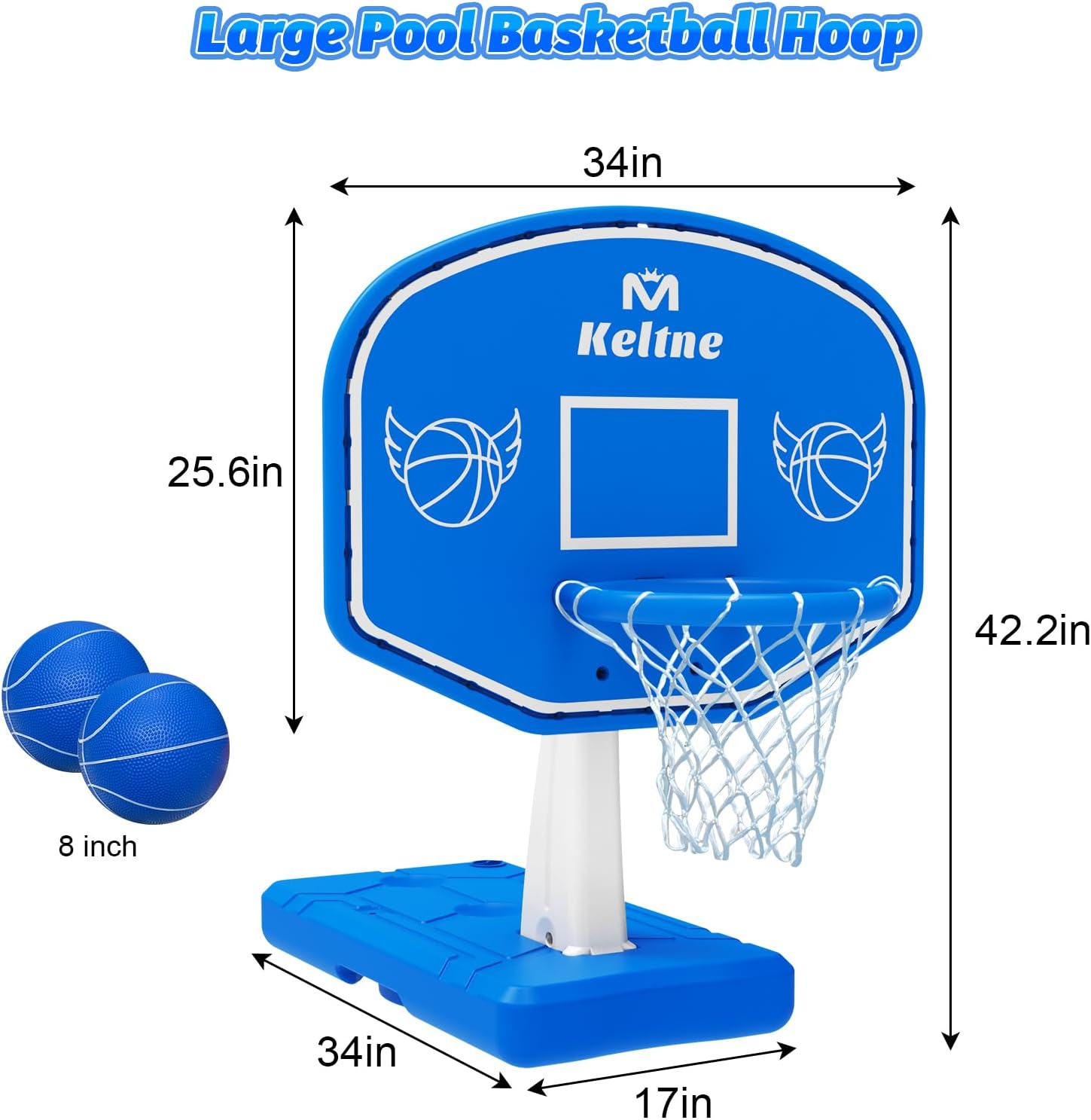 확장된 견고한 베이스가 있는 대형 수영장 농구대, 수영 - Outdoor Games For Kids 리뷰 및 가격