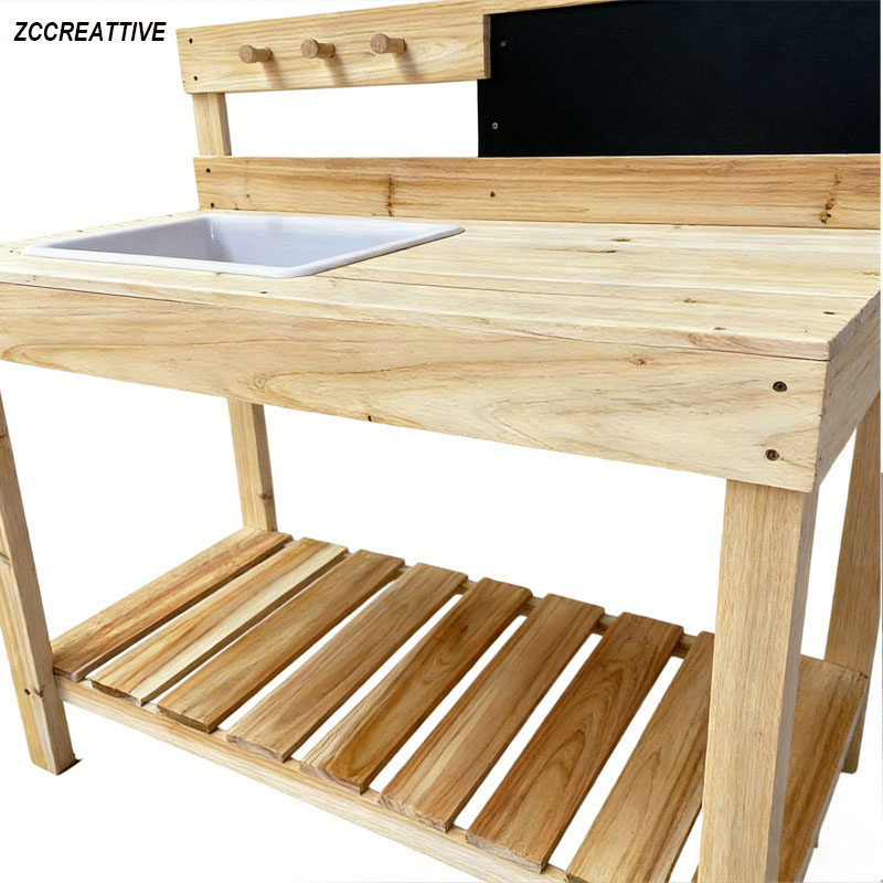 ZCCREATTIVE 어린이 나무 화분 작업대 야외 진 - Kids Outdoor Bench Table 리뷰 및 가격