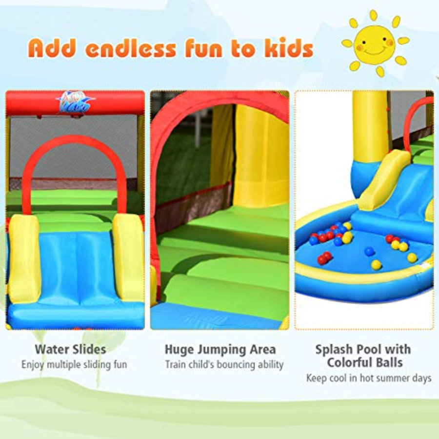 3~5세 어린이용 야외 마당 에어바운스: PVC 소재, - Kids Outdoor Water Slide 리뷰 및 가격