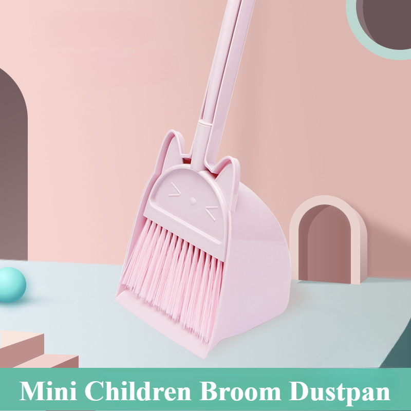 미니 어린이 빗자루와 쓰레받기 만화 고양이 유연한 강모 - Kids Outdoor Broom 리뷰 및 가격
