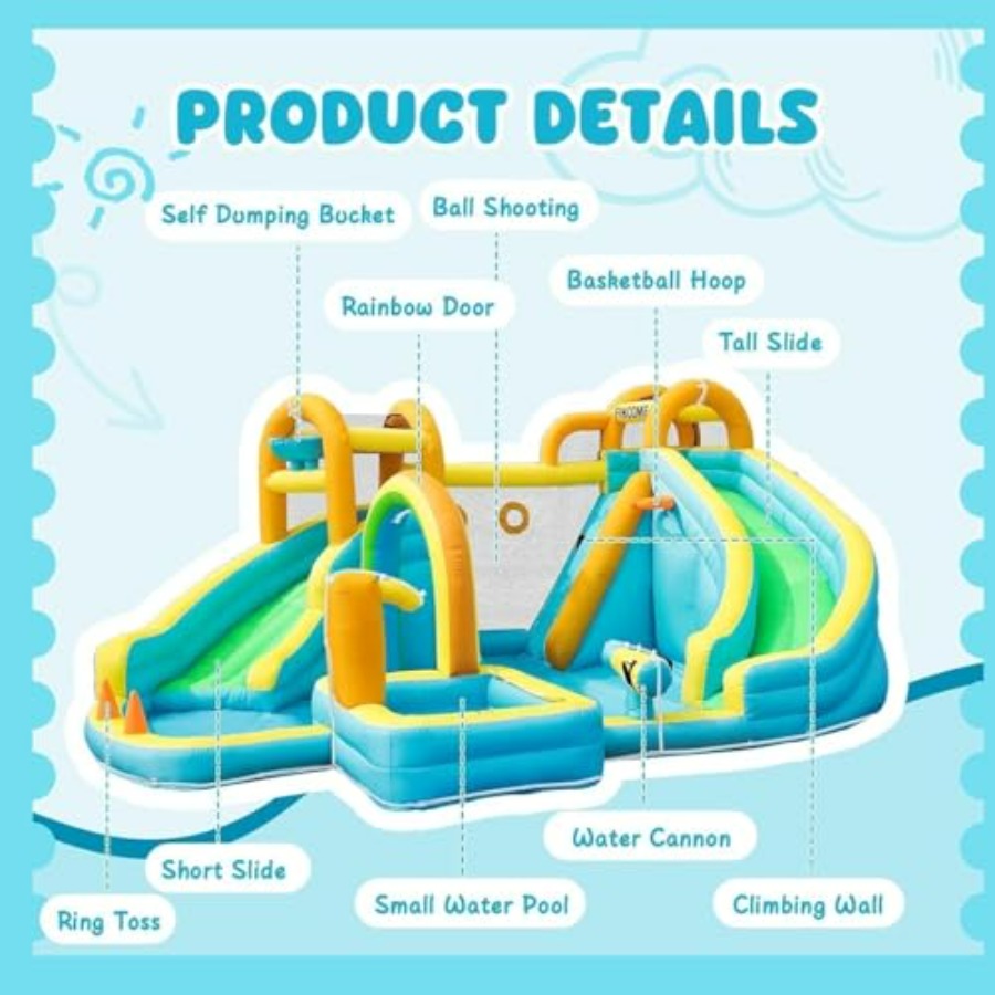어린이용 뒷마당 야외용 풍선 워터 슬라이드(물놀이 풀, - Kids Outdoor Water Slide 리뷰 및 가격