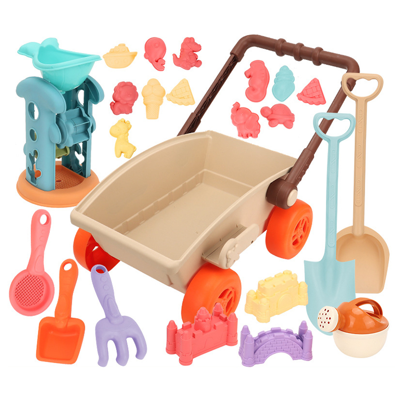 어린이 트롤리 비치 놀이 장난감 모래놀이 삽 동물 몰드 - Kids Outdoor Water Toys 리뷰 및 가격