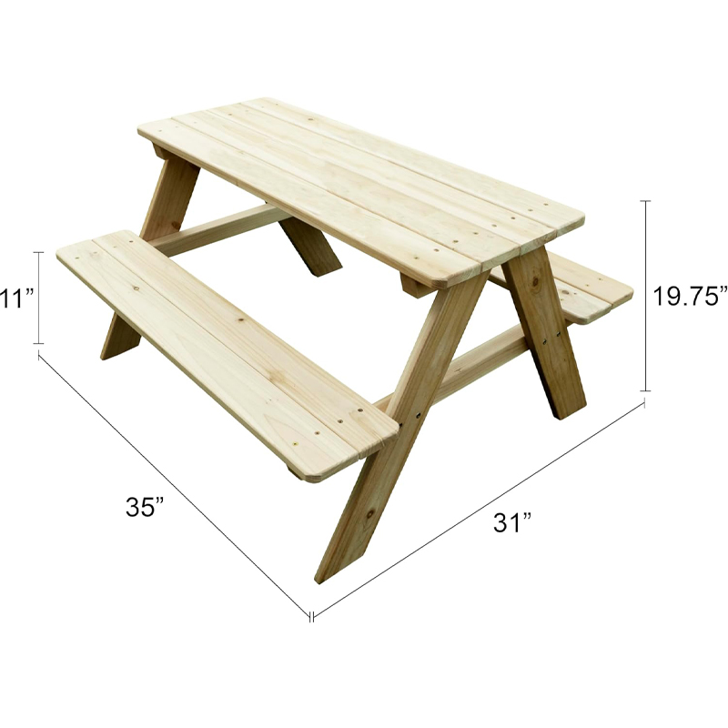 야외용 나무 어린이 피크닉 테이블 벤치 - 정원 놀이  - Kids Outdoor Bench Table 리뷰 및 가격