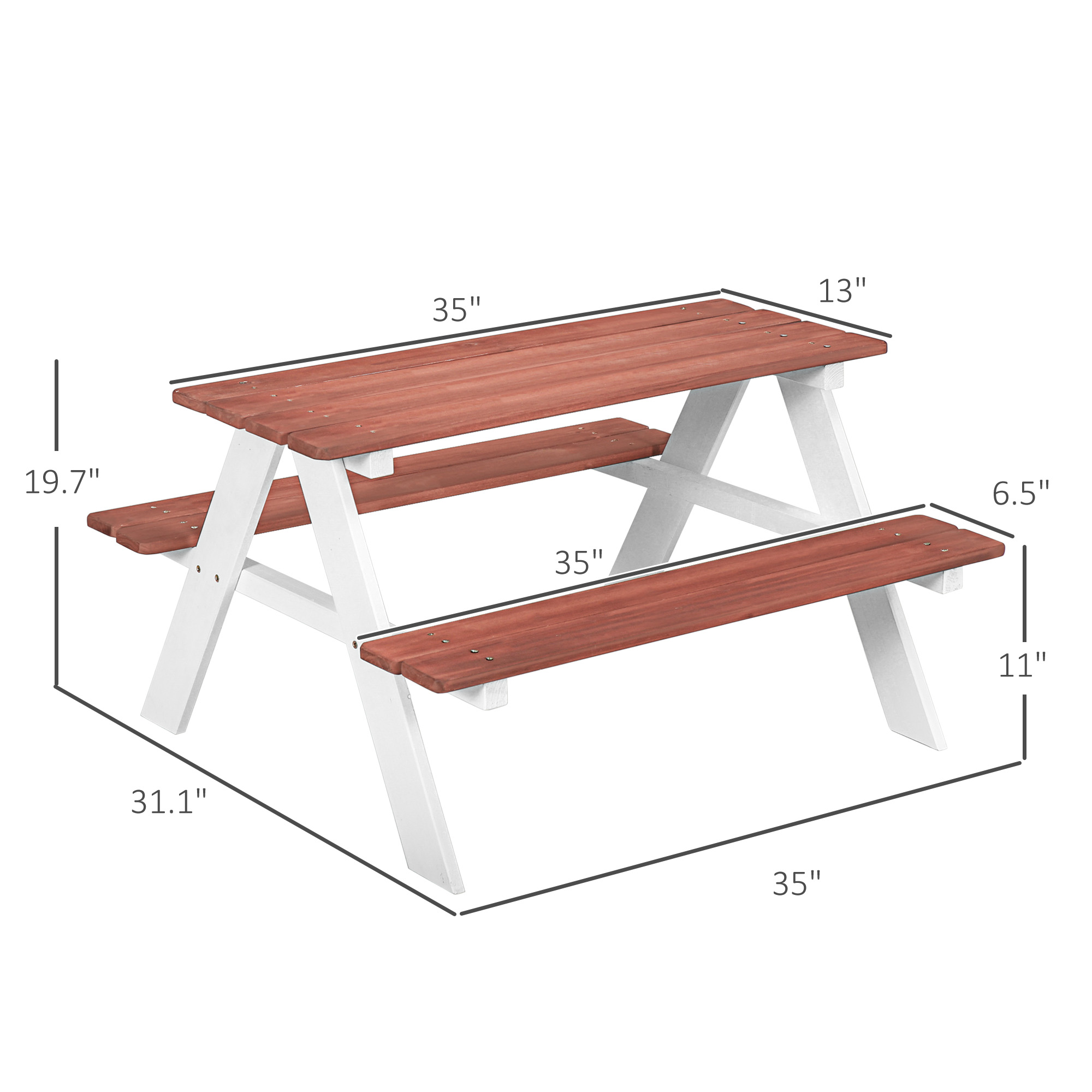 어린이 피크닉 테이블 세트, 나무 테이블 & 벤치 세트 - Kids Outdoor Bench Table 리뷰 및 가격