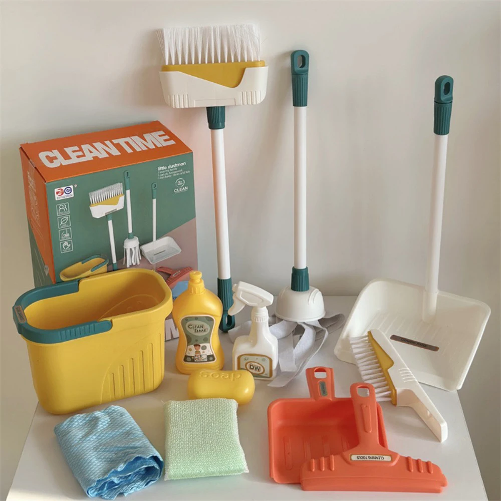 12 개/대 어린이 청소 세트 집안일 용품 키트 쓰레받 - Kids Outdoor Broom 리뷰 및 가격