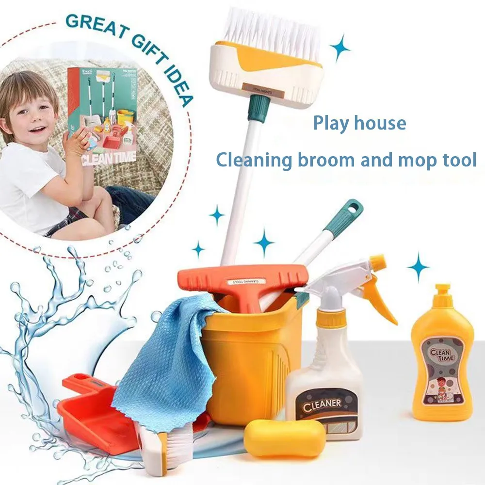 12 개/대 어린이 청소 세트 집안일 용품 키트 쓰레받 - Kids Outdoor Broom 리뷰 및 가격