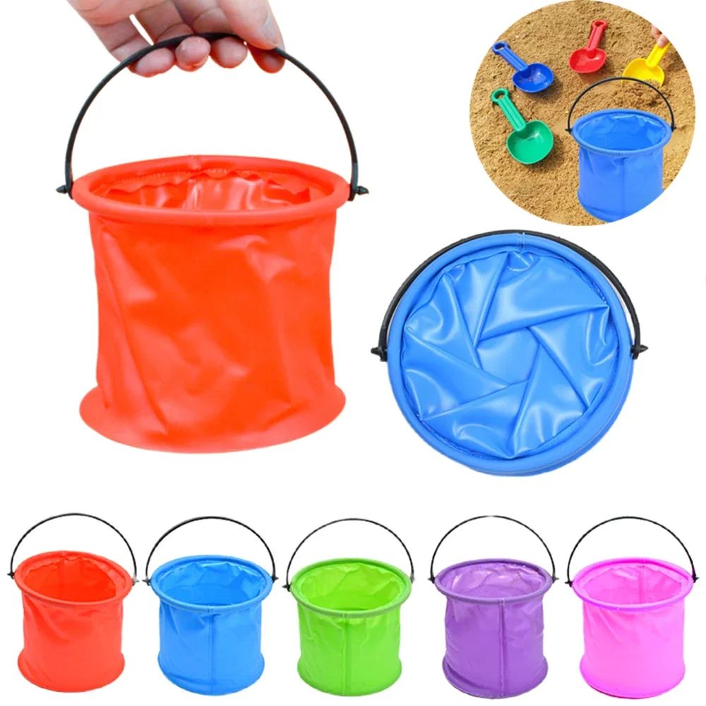 접이식 해변 모래 양동이 휴대용 접이식 손잡이 양동이  - Kids Outdoor Water Toys 리뷰 및 가격