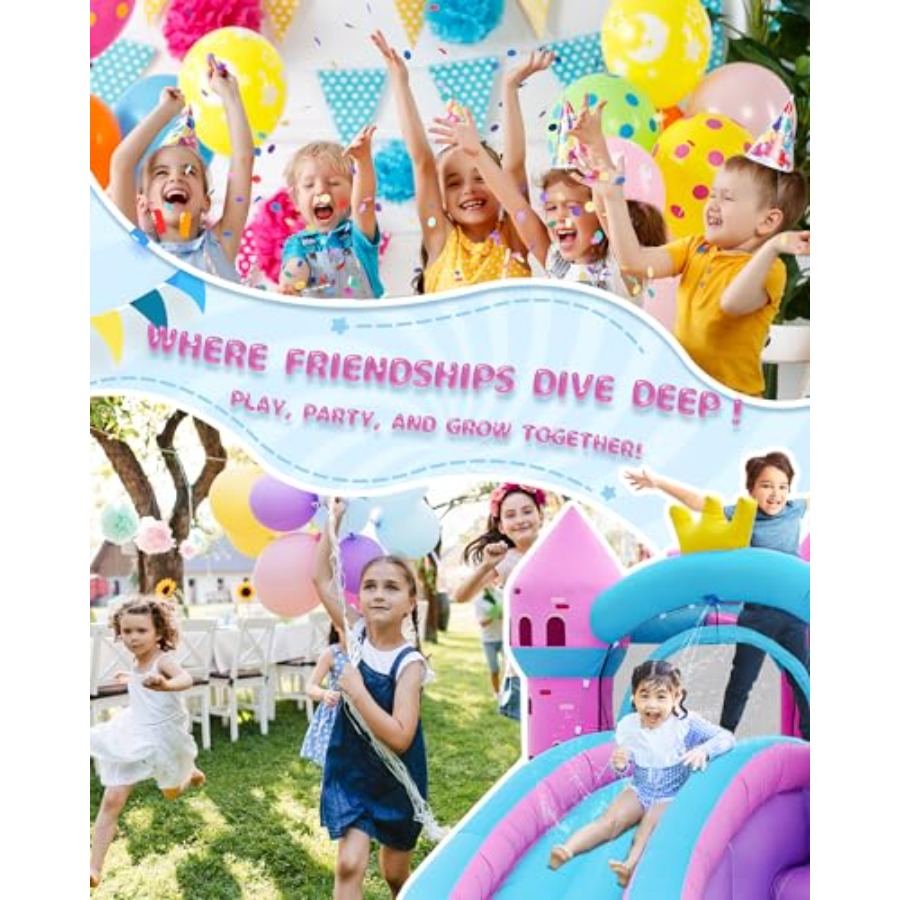 어린이용(3~12세) 핑크색 PVC 소재, 습식/건식  - Kids Outdoor Water Slide 리뷰 및 가격