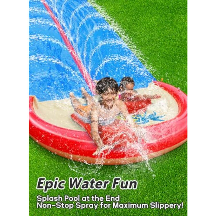 어린이와 성인을 위한 야외 마당 물 미끄럼틀, 고강도  - Kids Outdoor Water Slide 리뷰 및 가격