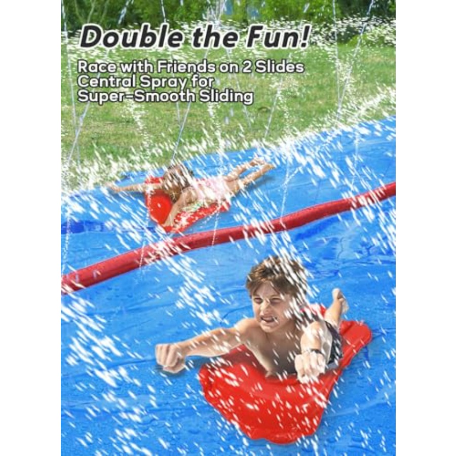 어린이와 성인을 위한 야외 마당 물 미끄럼틀, 고강도  - Kids Outdoor Water Slide 리뷰 및 가격