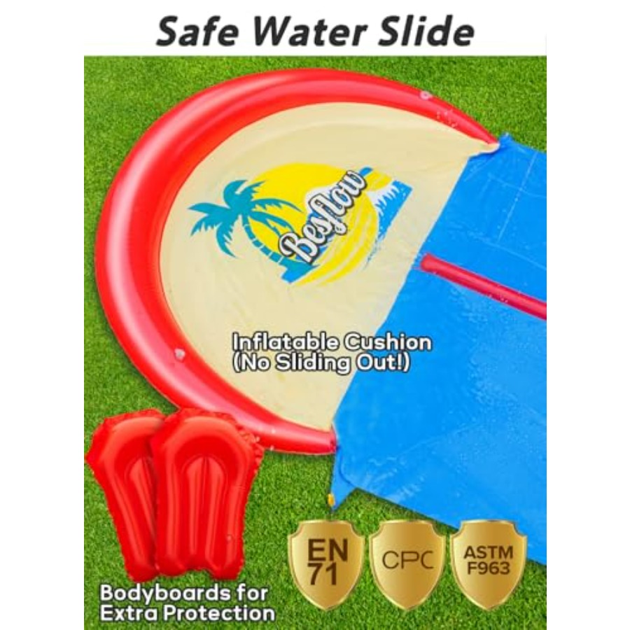어린이와 성인을 위한 야외 마당 물 미끄럼틀, 고강도  - Kids Outdoor Water Slide 리뷰 및 가격