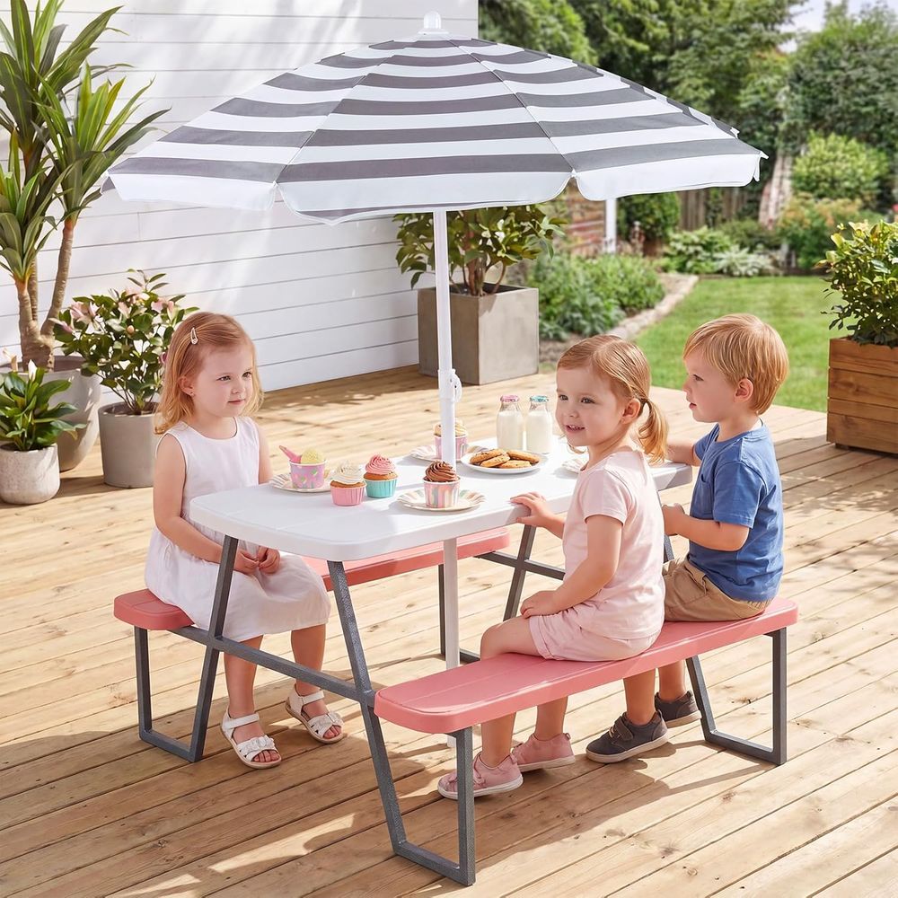 어린이 피크닉 테이블, 유아용 야외 테이블 및 벤치 세 - Kids Outdoor Bench Table 리뷰 및 가격